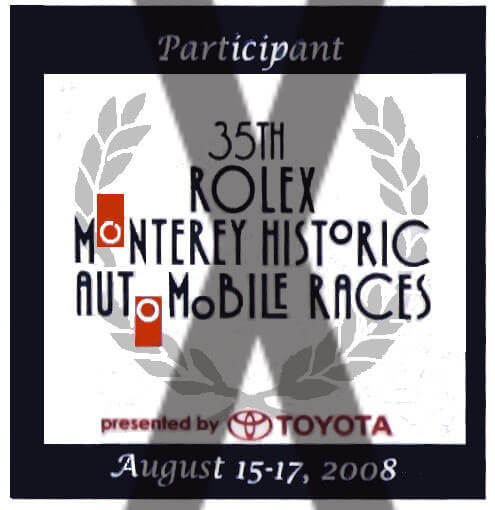 (image for) Monterey 2008 35th Rolex Historic Auto Race Sticker